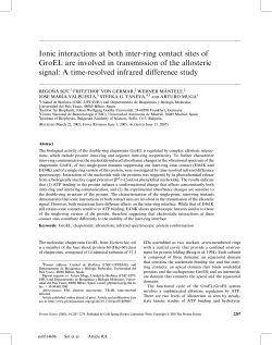 Ionic interactions at both inter-ring contact sites of
