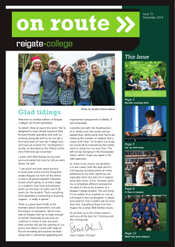 Reigate College Newsletter Download issue 14, June 2014