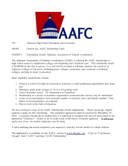 AAFC Scholarship - Arkansas Association of Educational