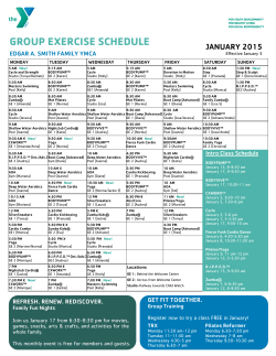 GROUP EXERCISE SCHEDULE - YMCA of Greater Houston