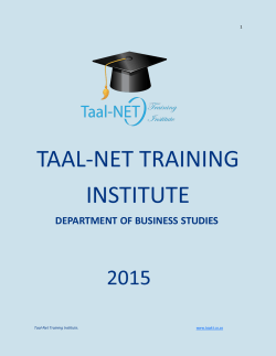 Distance Learning Business Courses - Why Taal