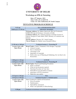 Program Schedule - University of Delhi