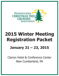 2015 Winter Meeting Registration Packet