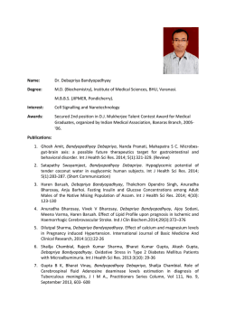 Dr. Debapriya Bandyopadhyay