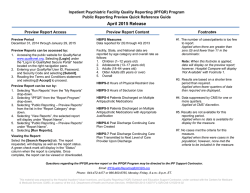 IPFQR Public Reporting Preview Quick Reference Guide