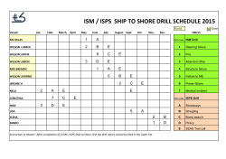 ISM / ISPS SHIP TO SHORE DRILL SCHEDULE 2015