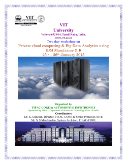 25-26 Jan Two day workshop on Private cloud