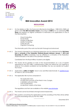 IBM Innovation Award 2015