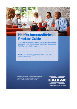 Mortgage Product Guide - Halifax