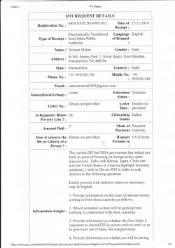 Shri Nishant Maher - The Ministry of External Affairs