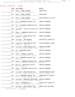 12-30-2014 Press Log - Pittsfield Police Department