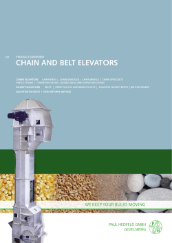 product overview chain- and belt-elevators