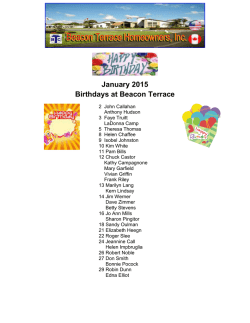 January 2015 Birthdays at Beacon Terrace