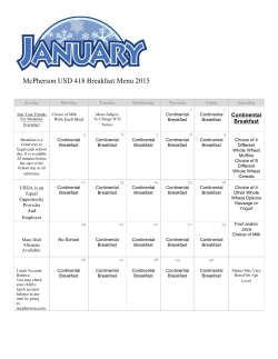 January Menus
