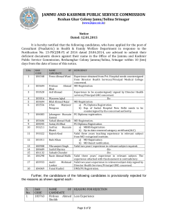peadiatric - the Jammu and Kashmir Public Service Commission