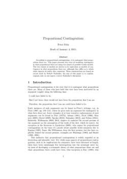 Propositional Contingentism