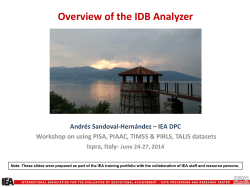 Overview of the IDB Analyzer