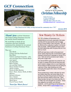 Newsletter - Goffstown Christian Fellowship
