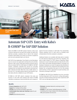 B-COMM® for CATS/PDC - Kaba Workforce Solutions