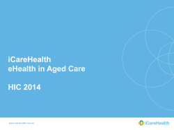 iCareHealth eHealth in Aged Care HIC 2014