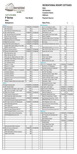 RECREATIONAL RESORT COTTAGES P Series