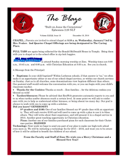 The Blaze - Zion Lutheran Church and School