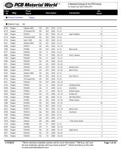 Rogers List - PCB Material World