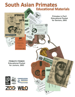 SA Primates Edu Materials - South Asian Primate Network