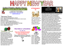 12/28/2014 Newsletter - Goshen Primitive Baptist Church