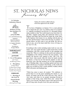 January 2015 - St. Nicholas Orthodox Church