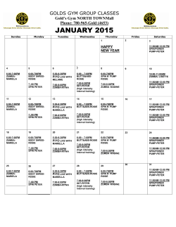 GGX Schedule NTM - Golds Gym Edmonton