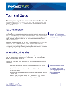 Year-End Guide - Paychex Time and Attendance Client Training