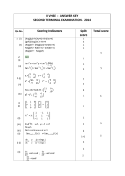 II VHSE : ANSWER KEY SECOND TERMINAL EXAMINATION