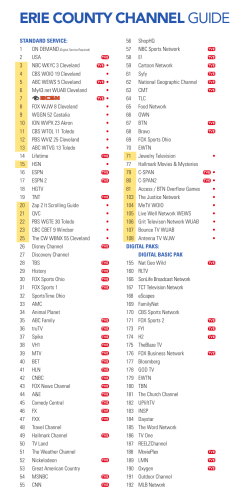 ERIE COUNTY CHANNEL GUIDE