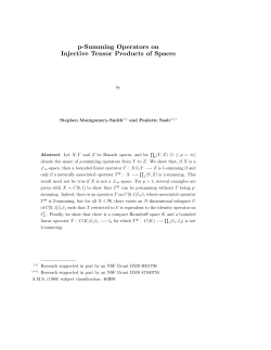 p-Summing Operators on Injective Tensor Products