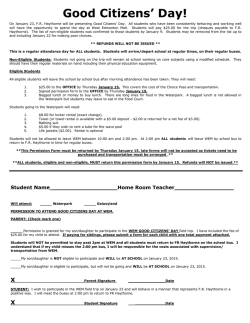 Good Citizens Day Form
