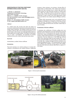INVESTIGATION OF FRICTION COEFFICIENT BETWEEN VEHICLE