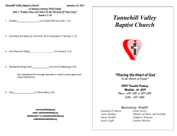 Bulletin - Tannehill Valley Baptist Church