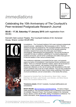 immediations - The Courtauld Institute of Art