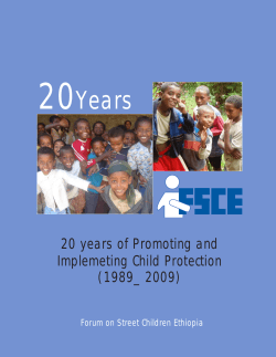 20 yrs History of FSCE - Forum on Sustainable Child Empowerment