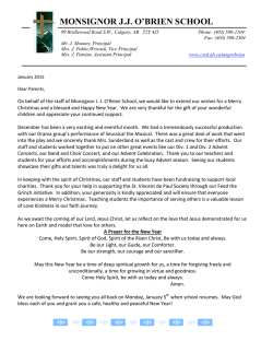 January 2015 Newsletter