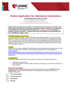 Apply to a Satellite - University of Nebraska Medical Center