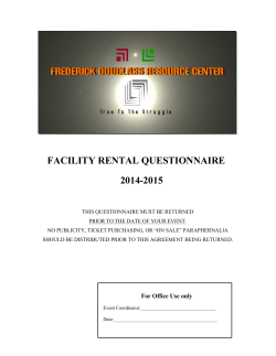 Facility Rental Form-14-15 - Frederick Douglass Resource Center