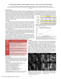 New MR Imaging Methods for Metallic Implants in