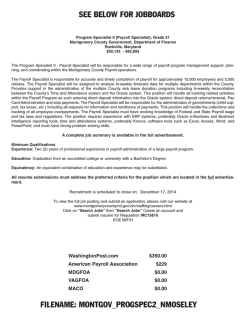 Program Specialist II, Montgomery County