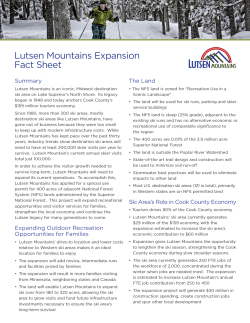Lutsen Mountains Expansion Fact Sheet