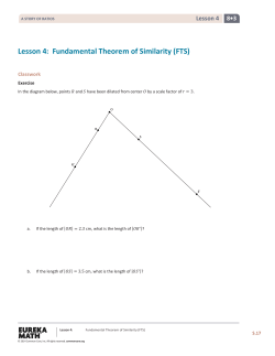 Lesson 4: Fundamental Theorem of Similarity (FTS)