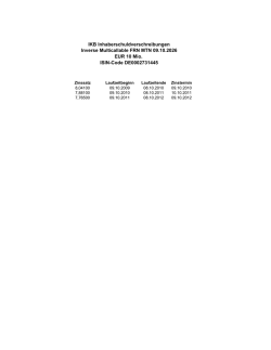 IKB Inhaberschuldverschreibungen Inverse Multicallable FRN MTN