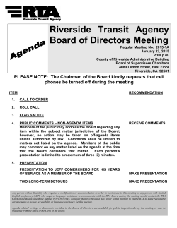 Board of Directors - Riverside Transit Agency