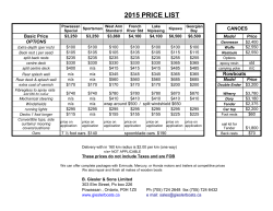 2015 PRICE LIST - B. Giesler and Sons Boat Builders